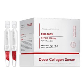 Collagen Serums, Triple Collagen&Hyaluronic Acid Serum for Face, Anti-Aging Face Serum Single-Use Vials, Ultra Hydrating, Improves Skin Elasticity, 30 x 1.5ml
