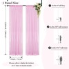 DUOBAO Pink Chiffon Backdrop Curtain-2 Panels 29x120-Inch Wedding Chiffon Backdrop