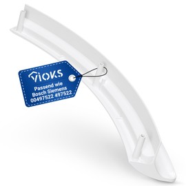 VIOKS Door Handle 240 x 70 mm White Replacement for Bosch Siеmens 00497522 497522 Dryer Handle - Door Opener Handle Replacement Part for Tumble Dryer Heat Pump Dryer iQ100 iQ300 iQ500 iQ700