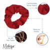 Velvet Solid Scrunchies - Set of 2-Red