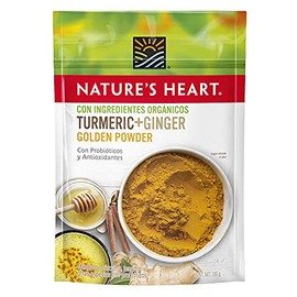 Nature's Heart Golden Powder Jengibre + Curcuma, Jengibre, Curcuma, 100 gramos