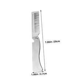 Ipetboom Handheld Folding Comb Men's Oil Hair Comb Stainless Steel Mini Pocket Beard Styler