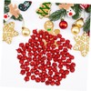 Hohopeti 100pcs Aluminum Christmas Bells for Crafting Jingle Bells Red
