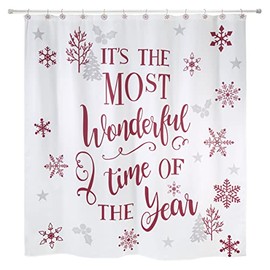 Avanti Linens - Fabric Shower Curtain, Holiday Bathroom Decor (Sparkle Collection, 72")