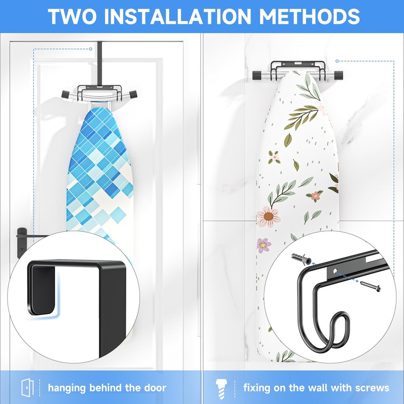 XILIMEN Ironing Board Holder Wall Mount, Over The Door Ironing