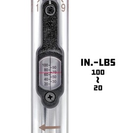 Powerbuilt 1/4 inch Drive Ratcheting T-Handle Torque Wrench, 20-100 in. lb. Range, Easy to Set and Lock in Place, for TPMS Systems and Bike Repair Assembly, Great for Carbon Fiber Handlebars - 649971