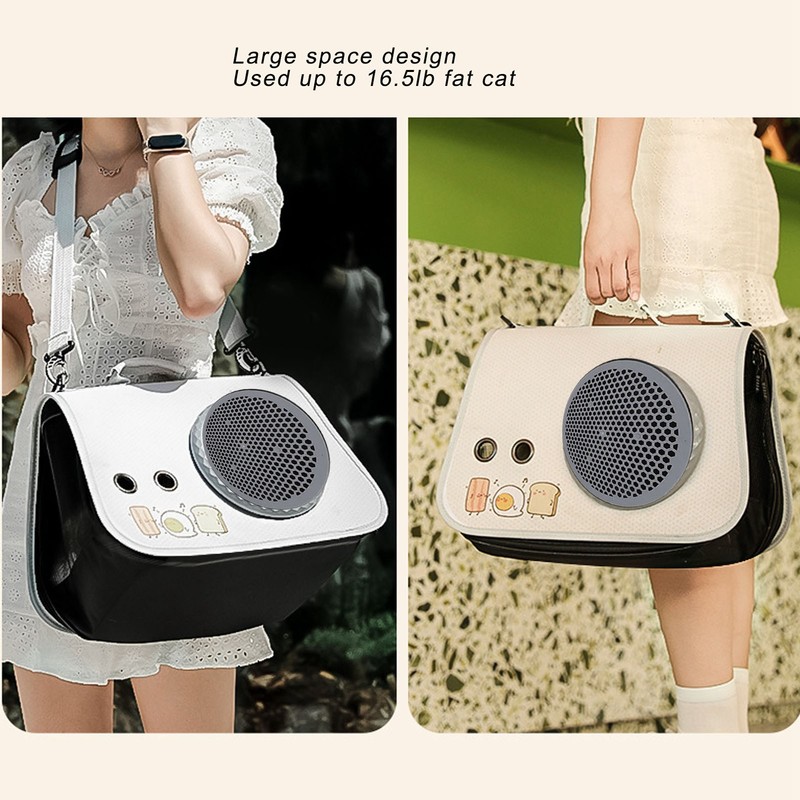 Cat Space Capsule Carrier Breathable Mesh Cover Large Capacity PU