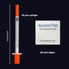 20 pcs1ml Dispensing Measuring Tool + Alcohol Wipes, Plastic Multiple