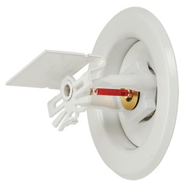 Metal Magery IPS Fire Sprinkler Escutcheon Head Plate 2 Piece Cover Ring White 1/2" Pack of 6