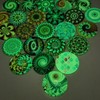 100PCS 25 mm Glow in The Dark Glass Cabochons Printed