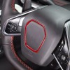 autopart2021 Red Carbon Fiber Steering Wheel Emblem Trim Frame For