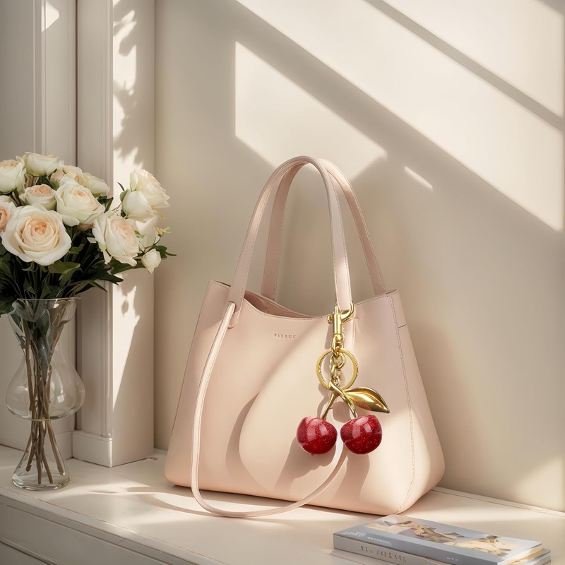 Cherry Keychain Bag Purse Charms For Handbags Cherry Accessories Mothers