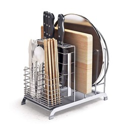 304 Stainless Steel Kitchen Organizer with Off Ground Easy Remove/Clean Tray