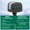 TREEWELL 240-Degree Replacement Motion Sensor, Adjustable LUX(5-300) & Time &