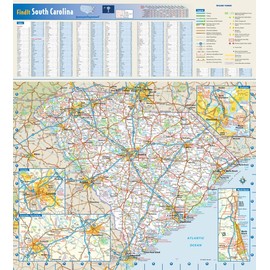 South Carolina State Wall Map - 16.5" x 18.5" Paper