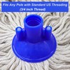 Cotton String Screw on Mop Replacement Head Compatible with All