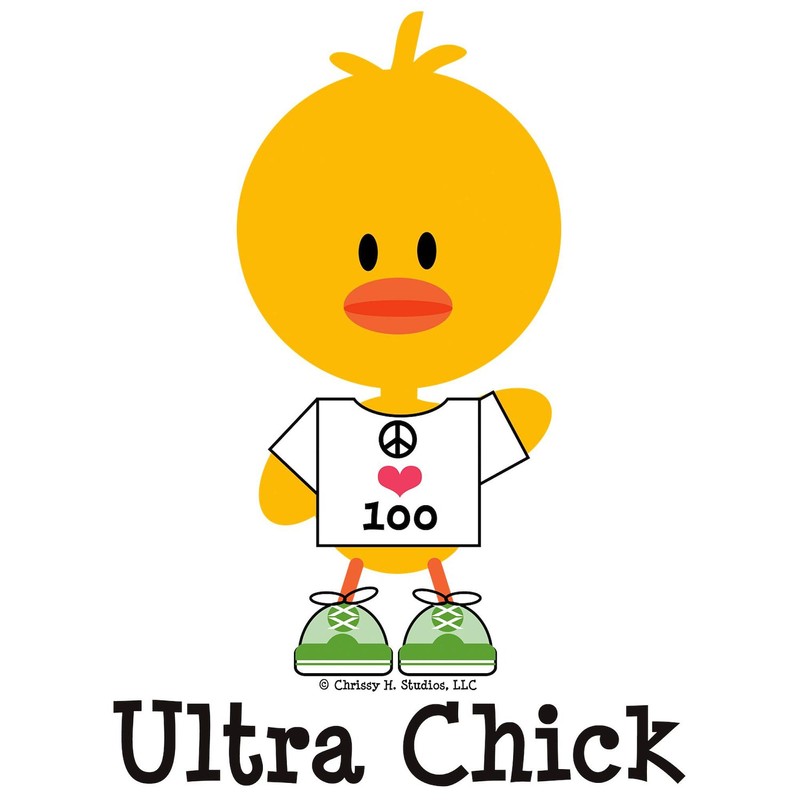 CafePress Ultra Chick Peace Love 100 Postcards (Package Of 8