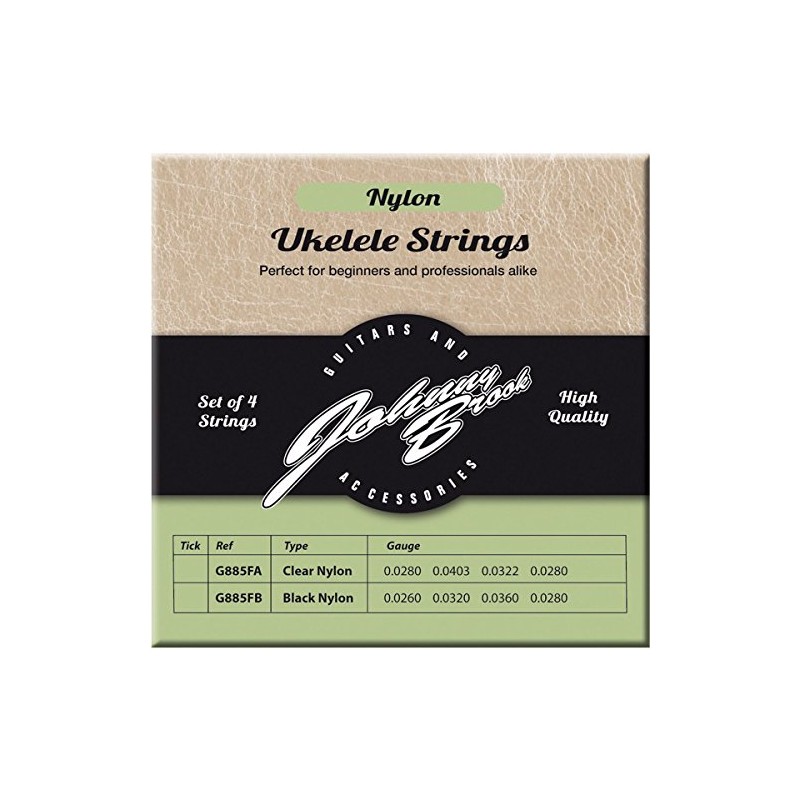 Johnny Brook Set Of 4 Nylon Ukulele Strings Clear