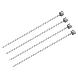 sourcing map Straight Ejector Pins, 2mm(0.08") Dia. 65Mn Steel Round Tip Punch 100mm(3.94") Long for Mechanical Maintenance 4Pcs