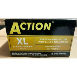 Shamrock 1000 PCS Shamrock Action Industrial Black NitrileTexture - X-Large 1000 pcs #83014