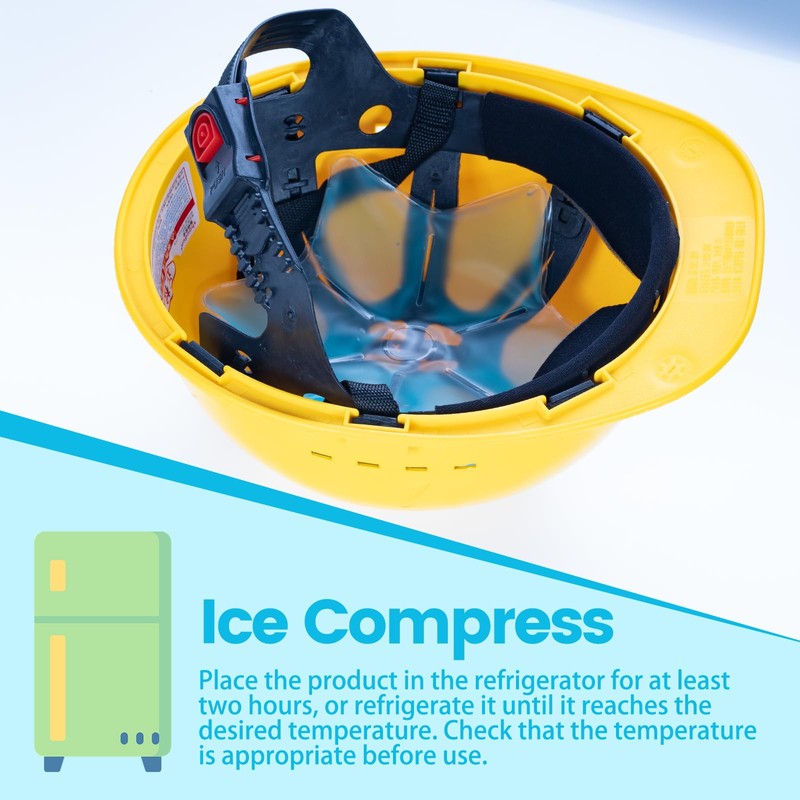Ice Pack Hard Hat Cooling Insert, Blue, Flower Shape Design,