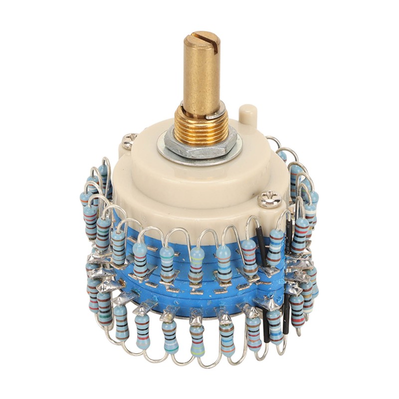Two Channels Volume Potentiometer 2×24 Gear 20K High Accuracy Volume