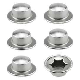 HONSNKS 6 Pcs Push On Pushnut Caps, Spring Steel 1/2" Axle Cap Nut, Permanent Washer Caps for Hand Trucks, Rolling Bins and Lawn Push Wagons Alternative