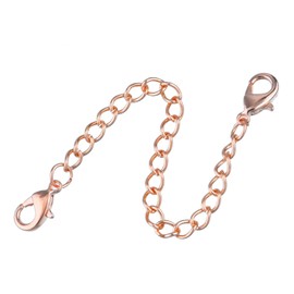 5 Pieces Necklace Extenders eBoot Chain Extenders Set for Necklace Bracelet DIY Jewelry Making (Rose Gold)