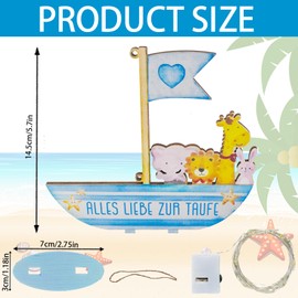 YOUYIKE Taufgeschenke für Jungen und Mädchen mit LED Lichterkette, Geburt Taufe Geldgeschenk, Geschenk zur Taufe Junge Mädchen (Himmelblau)