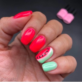 AIMEILI Soak Off U V LED Neon Pink Gel Nail Polish - Neon Shocking Pink (055) 10ml