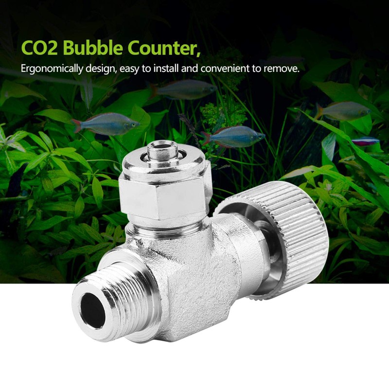 Garosa CO2 Regulator for Aquarium, CO2 Bubble Reducer Needle Return