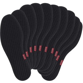 GLOBAL BOX Deodorizing Insoles, Breathable, Men's Shoes, Insoles, Set of 10 Pairs, black