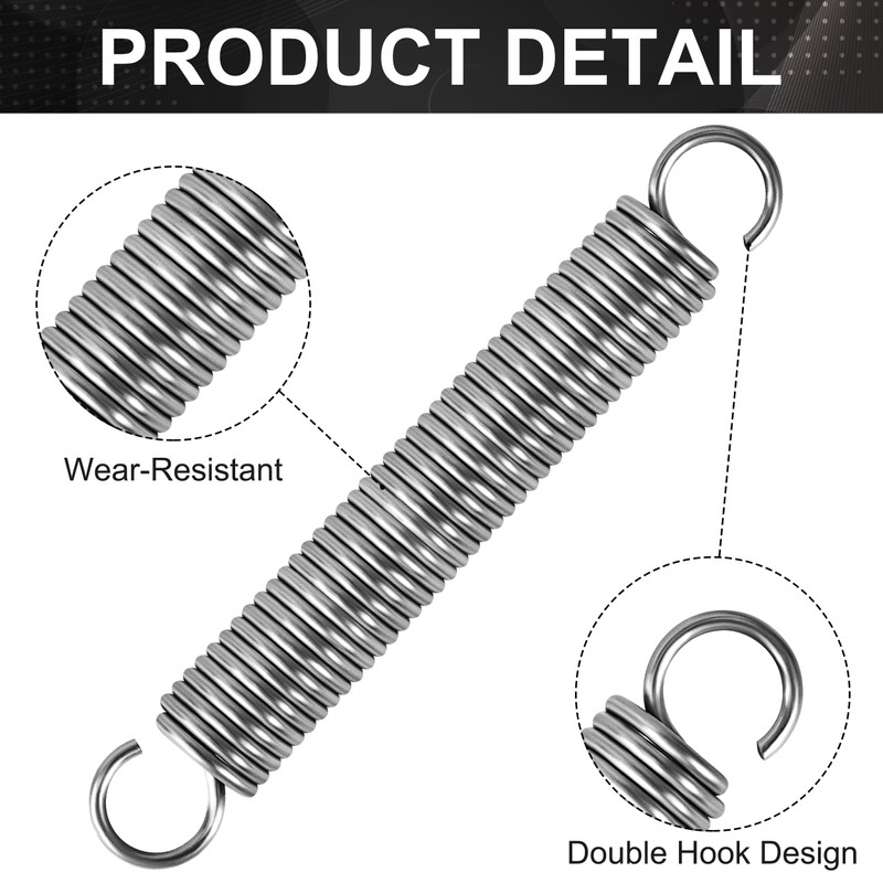 GUNGY Tension Springs with Hooks Stainless Steel Tension Spring 80