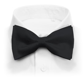 Platinum colgadero - Pajarita formal de satén preatada para hombre, longitud ajustable, gran variedad de colores disponibles, Negro -, Talla única