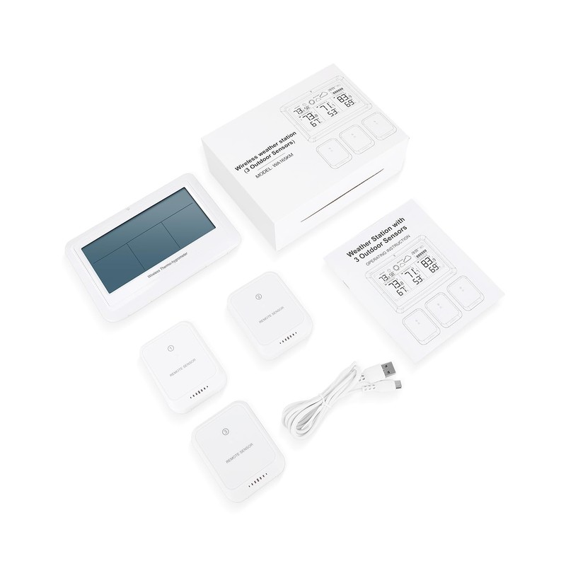 KeeKit Weather Station with 3 Wireless Sensors - Indoor Outdoor