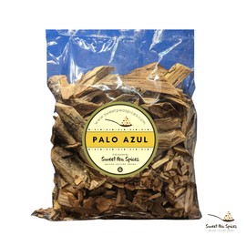 Premium Palo Azul 4 lbs - Bulk Pricing - Kidney Wood - Blue Stick Tea, Palo Azul Tea Bark, Wood Chips - Product From Mexico, Packaged in the USA