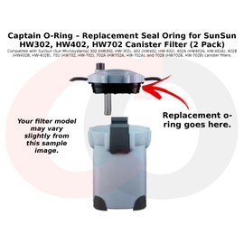 Captain O-Ring – Replacement Seal Oring for SunSun HW302, HW402, HW702 Canister Filter (2 Pack)