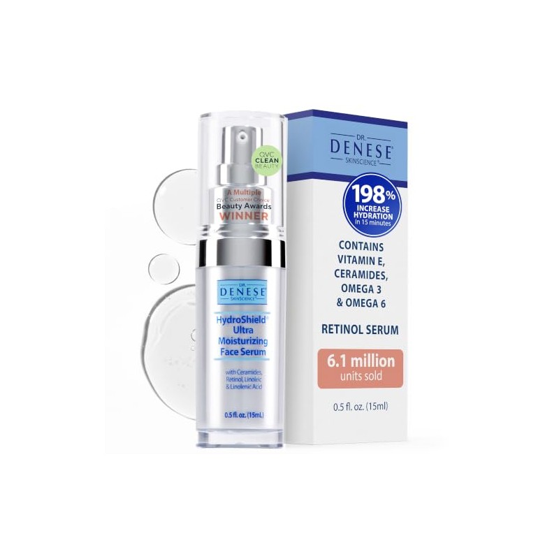 Dr. Denese SkinScience HydroShield Retinol Serum for Face 0.5oz Travel