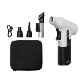 SANARAE 130,000RPM Cordless Air Duster & Mini Vacuum Cleaner – Rechargeable 100W Handheld Blower for Keyboard, Car, Electronics, PC, Home, Office – Eco-Friendly Alternative to Canned Air