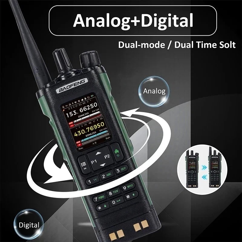 BAOFENG DM-32 GPS 8W Walkie Talkie Multi Band DMR Digital