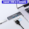USB to USB Adapter,USB A to USB A, 3-Port USB