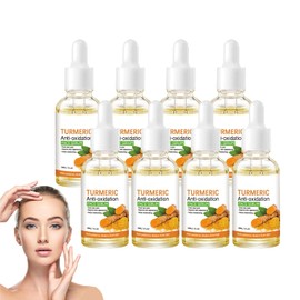 Suero corrector de manchas oscuras con cúrcuma – Suero iluminador facial para manchas oscuras – loción de aceite de cúrcuma para el rostro – Aceite facial antienvejecimiento con jengibre (8 botellas)