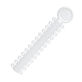 Practicon Orthodontic Ligature Ties, 1040 Elastic Bands for Braces, Elastomeric O-Rings, Rubber Bands for Brackets, White