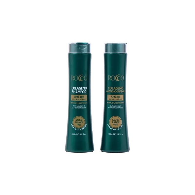 24 Pzs Rocco Shampoo Y Acondicionador Sin Sal 400ml