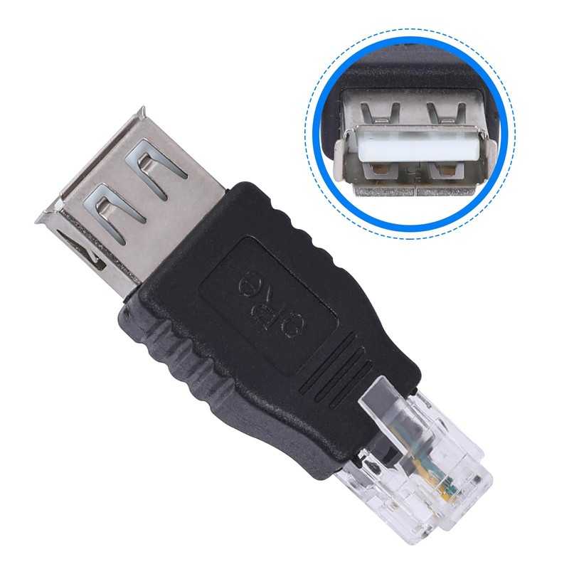 BMMOREN RJ11 Male to USB Female Telephone Connector, 2 Pack