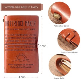 Difference Maker Gifts Thank You Appreciation Quote Gift for Teacher Employee Difference Coworker Maker Manager Coach Mentor Best Mom Boss Women Leader Definition Leather Planners 6PCS
