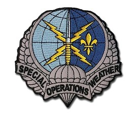 Bayonet Design - USAF Special Operations Weather Patch - Hook & Loop Backing - 3" X 3.25" with Non-merrowed Edge, USA, Veterans - Chest Rig - US Air Force - Special Recon