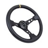 NRG REINFORCED STEERING WHEEL RST-006BK-Y + U.S. PERFORMANCE LAB STICKER