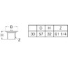 SANEI Rubber Stopper with Screw, Bath Stopper H21-30 Nominal Size