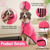 HezzLuv Dog Bathrobe, Super Absorbent Microfiber Robe Towel for Quick